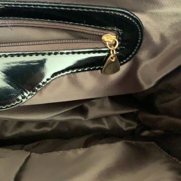 Black shiny pleather animal embossed print - Picture 4 of 5